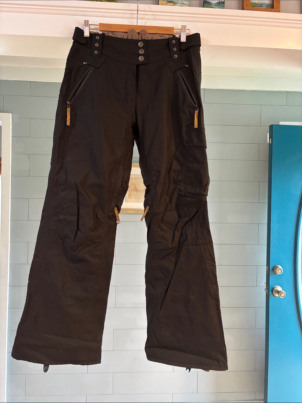 Rossignol Black Cargo Ski Pants With Zippered Pockets